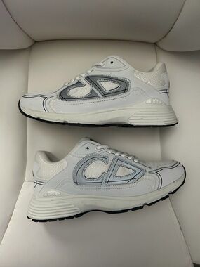 White & Grey Low-Top Sneakers